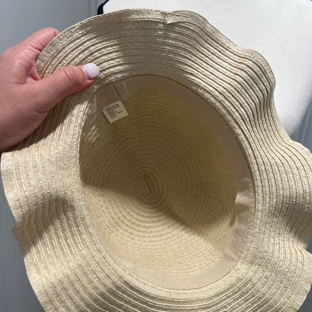 Straw Sun Hat with Floral Ribbon for Kids